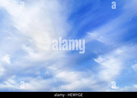 beautiful clouscape with cirrus clouds and blue sky Stock Photo