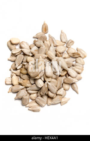 Unshelled sunflower seeds isolated on white background Stock Photo - Alamy