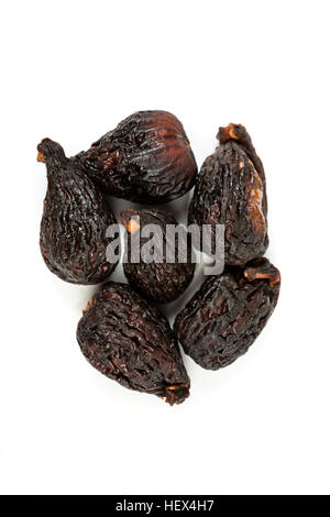 Black mission figs isolated on white background Stock Photo