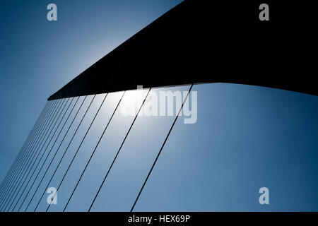 Details of cords del puente de la mujer (Woman Bridge) in Buenos Aires Stock Photo