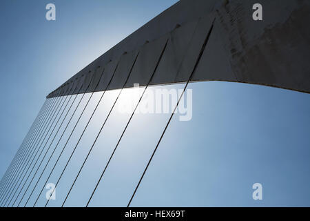 Details of cords del puente de la mujer (Woman Bridge) in Buenos Aires Stock Photo