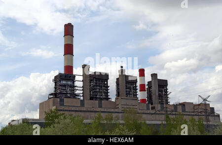 Power plant. Old coal power plant. Stock Photo