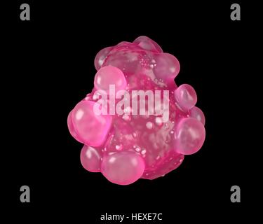 Cancer cell death (apoptosis), illustration. Stock Photo