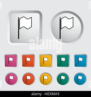 Flag icon. Vector illustration. Stock Vector