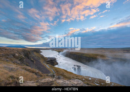Dettifoss. Situated in Vatnajokull N.P. in Northeast Iceland, it's the most powerful waterfall in Europe. Stock Photo