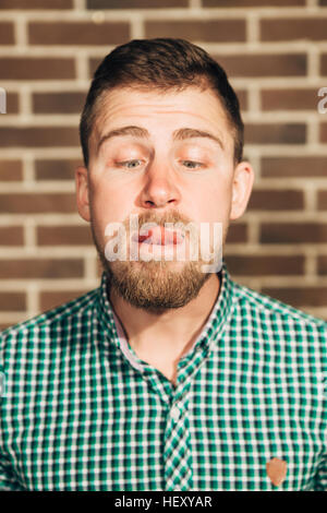 Man making jokes Stock Photo