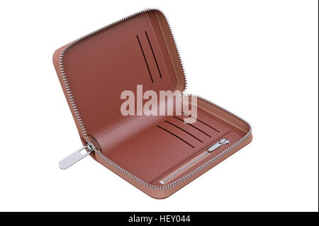 Wallet leather small modern purse. 3D rendering Stock Photo