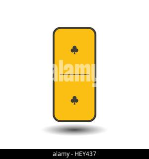 Domino Club. one and one on the isolated background. Modern flat icon, business, marketing, internet concept. Fashionable simple symbol vector for web Stock Vector