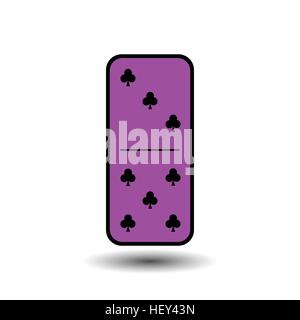 Domino Club. three to five isolated and background. Modern flat icon, business, marketing, internet concept. Fashionable simple symbol vector for web  Stock Vector