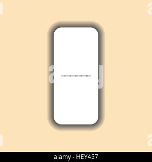 Domino white. zero and zero on isolated background. Modern flat icon, business, marketing, internet concept. Fashionable simple symbol vector for web  Stock Vector