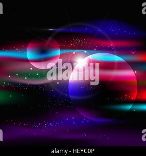 space background with stars nebula, milky way Stock Vector