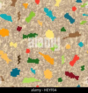 Seamless pattern for card, paper, scrapbook, wrapping, backdrop,texture. Pet background bones, paws trail, fishbones and geometric figures. Vector illustration Stock Vector