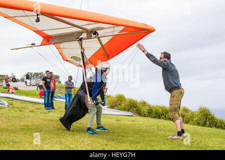 Hang gliding - Stanwell Tops Park, New South Wales, Australia Stock Photo