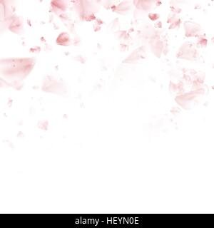 Spring pink flying petals of sakura. EPS 10 Stock Vector