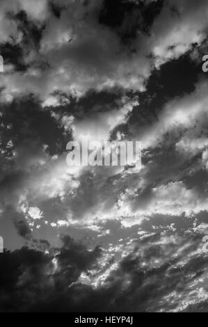 Dramatic cumulus congestus clouds toward sunset Stock Photo