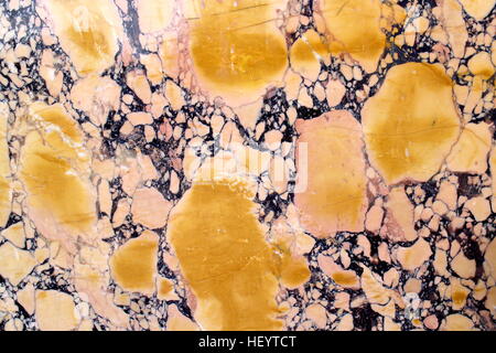 Marble yellow-black background or texture Stock Photo