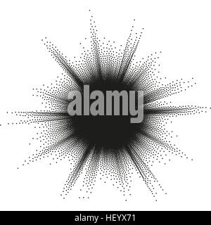 Halftone star burst. EPS 10 Stock Vector