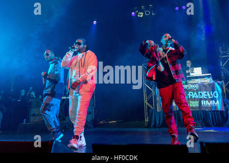 December 22, 2016 - Milwaukee, Wisconsin, U.S - FLESH-N-BONE, WISH BONE and LAYZIE BONE of Bone Thugs-n-Harmony performs live at the Riverside Theater in Milwaukee, Wisconsin (Credit Image: © Daniel DeSlover via ZUMA Wire) Stock Photo