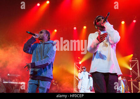 December 22, 2016 - Milwaukee, Wisconsin, U.S - FLESH-N-BONE, WISH BONE and KRAYZIE BONE of Bone Thugs-n-Harmony performs live at the Riverside Theater in Milwaukee, Wisconsin (Credit Image: © Daniel DeSlover via ZUMA Wire) Stock Photo