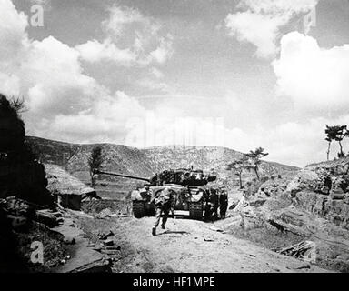 The M26 Pershing tank is deployed during the Korean War in Seoul, 1950 ...
