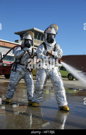 A rescue firefighting specialist with Cherry Point Aircraft Rescue and ...