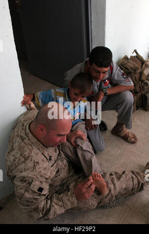 A U.S. Marine with 1st Battalion, 25th Marine Regiment, 4th Marine ...