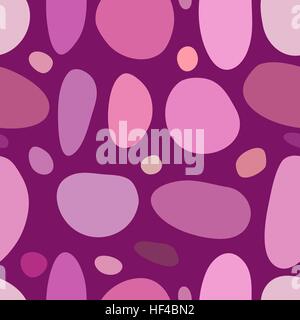 abstract vector chaotic spotted seamless pattern - purple Stock Vector