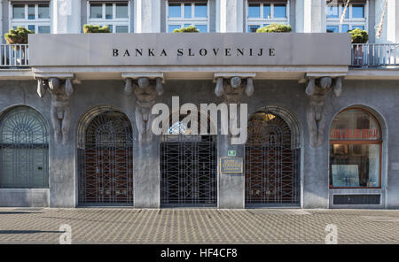 Head office of The Bank of Slovenia (Banka Slovenije), Ljubljana, Slovenia Stock Photo