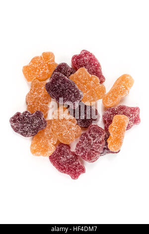 Kids daily multivitamin gummy isolated on white background Stock Photo