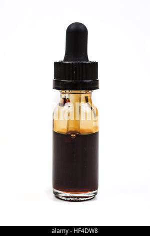Expired vape juice isolated on white background Stock Photo
