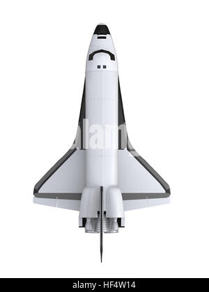 3d illustration of a space rocket isolated on white background Stock ...