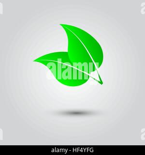 Eco icon green leaf vector illustration isolated Stock Vector Image ...