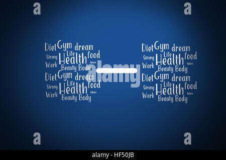 Healthy Lifestyle word cloud, Stock Photo