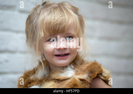 Portrait of cute little girl Stock Photo