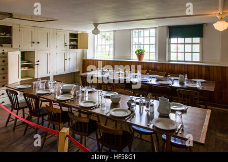 Interior view of dining hall, Canterbury Shaker Village; Canterbury; New Hampshire; USA