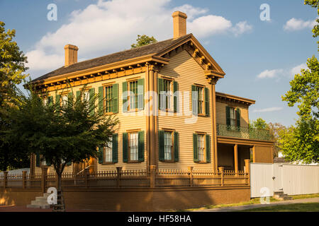 Abraham Lincoln home in Springfield, Illinois. Stock Photo
