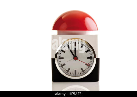 Alarm clock with red stop button Stock Photo