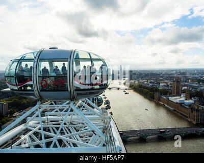 Capsules, London Eye, London, England, United Kingdom Stock Photo