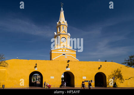 Gate of the old city, Cartagena de Indias, Bolivar, Colombia Stock Photo