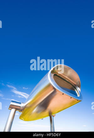 Binoculars Hi-Spy coin operated viewing scopes, telescopes. Stock Photo