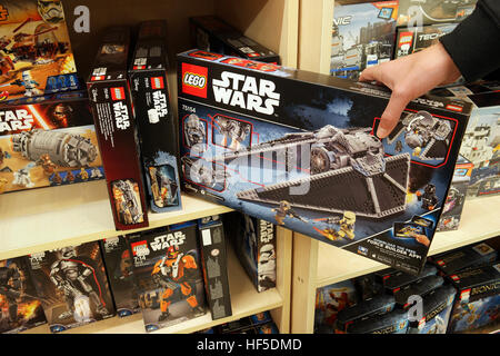 Lego Star Wars boxes Stock Photo