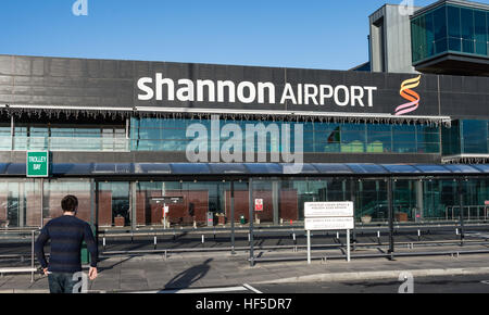 Shannon Airport, Ireland - December 27th 2016: Shannon Airport is Irelands 2nd largest airport in Ireland County Clare. A key airport into the West of Stock Photo