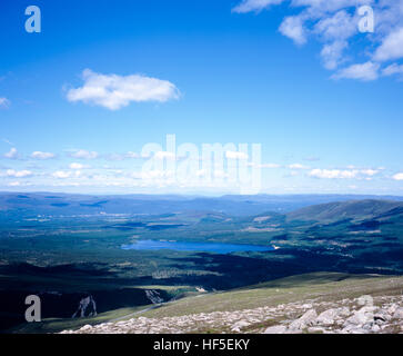 Wild and romantic mountain landscape with forests, rocks and mountains ...