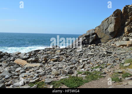 Water Meets Rocks Stock Photo