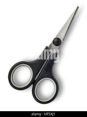 Small Closed Metal Sewing Scissors Isolated On A White Background