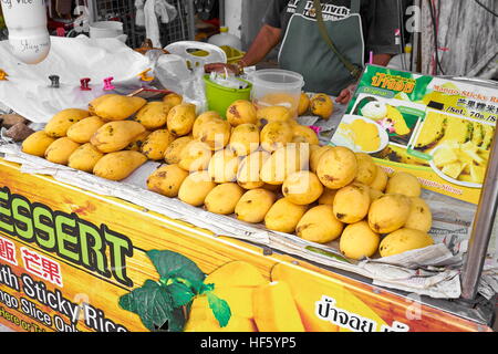 Mango on street shop, Ko Lanta Island, Thailand Stock Photo