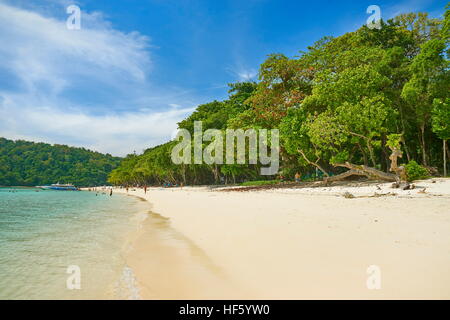 Beach of Koh Rok Island, Krabi Province, Thailand Stock Photo