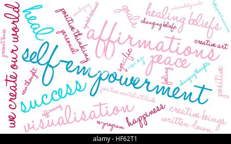 Self Empowerment word cloud on a white background. Stock Vector