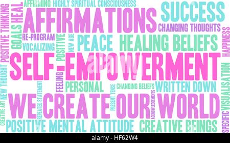 Self Empowerment word cloud on a white background. Stock Vector