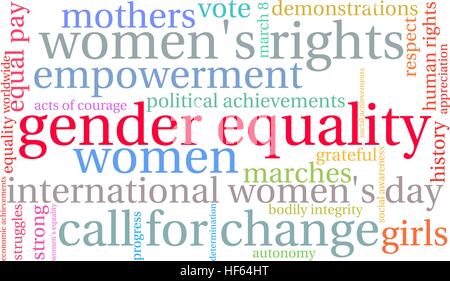 Gender Equality word cloud on a white background Stock Vector Image ...